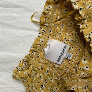 Skylar and Madison Yellow Jumpsuit